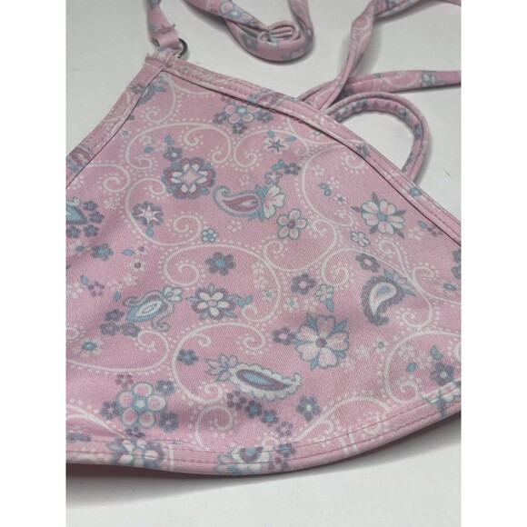 Frankie's Bikinis x Victorias Secret Pink Triangle Tie Halter Swim Top Large - Picture 3 of 6